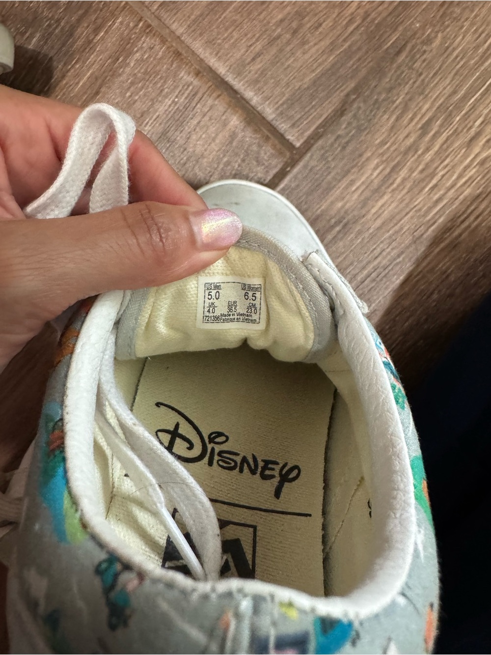 Disney White Multi-Color Character Print Sneaker - Picture 6 of 6